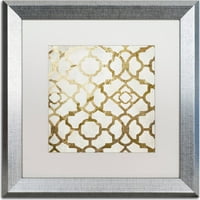 Zaštitni znak likovna umjetnost Marokansko zlato II Canvas Art by Color Bakery, White Matte, Silver Frame