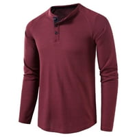 Rasprodaja muških vrhova Muška bluza s dugim rukavima s reljefnim mišićima jednobojna jednobojna bluza majica