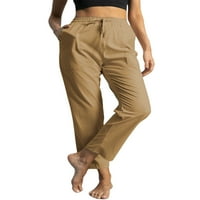 Ženske casual hlače, Plus veličina, Čipka, Visoki struk, široke široke ravne prozračne hlače