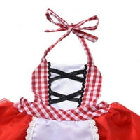Kostim Crvenkapice za djevojčice za Noć vještica, Božić, rođendan, maštovita Tutu haljina s ogrtačem