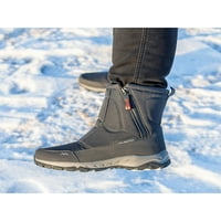 Ženske zimske čizme s patentnim zatvaračem, Čizme do sredine teleta, plišane podstavljene čizme za snijeg, vodootporne