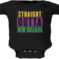 Mardi Gras ravno iz New Orleans Black Soft Baby One - 0- MJESECA