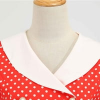 Yubatuo elegantna formalna omotana haljina za žene za žene v vrat kratki rukav midi maturalna haljina crvena 2xl