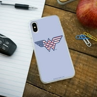 Wonder Woman USA američka zastava logotip Zaštitni hibridni gumeni odbojnik Slus Hybrid FIT odgovara Apple iPhone