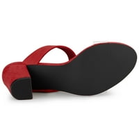 Jedinstvene ponude ženske dvostruke bistre remene Blok potpetice Slajdove sandale