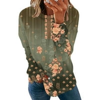 Ženske majice s cvjetnim printom Plus size modne Majice Ženska majica s kapuljačom dobro odjeveni džemper pulover