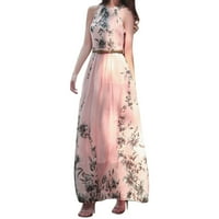 Ljetna haljina u Boho stilu, ženska ljetna šifonska haljina s boemskim printom, duga haljina na plaži, haljina