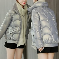 Zimski ležerni Kaputi za žene - gornja odjeća dolčevita s patentnim zatvaračem dugih rukava jednobojna, za jesen-zimu