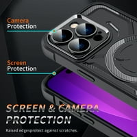 Cowithday Magnetic za kućište iPhone, [Kompatibilno s Magsafe] [Zaštitnik leće za kameru] Zaštita bez klizanja