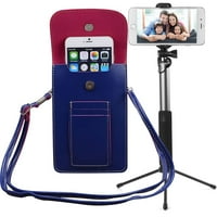 : Veganska kožna vertikalna vrećica za pametne telefone WALlet & Selfie Stick Mini Station 2. - Za pametne telefone