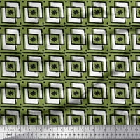 Pamučna patka tkanina U kvadratnom tisku s cvjetnim blokovima širine dvorišta