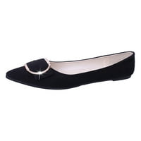 O. A./ ženske ravne cipele sa šiljastim nožnim prstima, ravne cipele s kopčom, ženske udobne natikače u crnoj