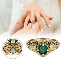 Zaručnički prsten pozlaćen od titana, zaručnički prsten, zaručnički prsten, zlato 6