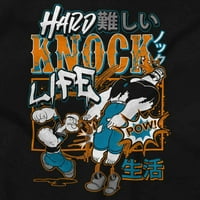 Cool Fighting Popeye Hard Knock Life v Neck majica Tees Muške Brisco Brands L