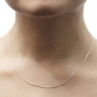 Ogrlica za lanac srebrnih zmija, 16 ”do 30”, s kopčom jastoga, za žene, djevojke, unisex