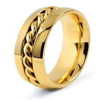 Obalni nakit Zlatni obloženi nehrđajući čelik uvijeni prsten