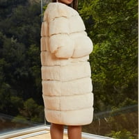 Ženski kratki kaput od umjetnog krzna Plus size topla krznena duga jakna od umjetnog krzna gornja odjeća dugih