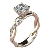 Zaručnički prsten za muškarce s upletenim pjenušavim Zaručničkim prstenom visoke klase s velikim rhinestonesom