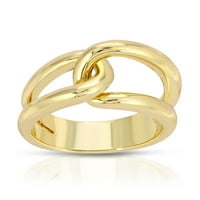 Ženski prsten za nakit od 14k žutog zlata, mjed od 14k, Veličina 6