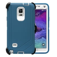 Slučaj Galaxy Note, [Full Body] [Teška zaštita] Slučaj za smanjenje udara s čistim plastičnim zaslonom za Samsung