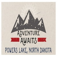 Powers Lake Sjeverna Dakota suvenir hladnjak Magnet Avantura čeka dizajn