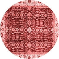 Ahgly Company zatvoreni okrugli orijentalni crveni tradicionalni prostirke, 3 'krug