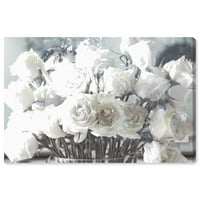 Wynwood Studio cvjetni i botanički zidni umjetnički platneni cvjetni cvjetni cvjetni cvjetni cvjetnice - bijela,