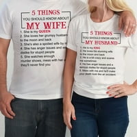 FamilyLoveShop LLC smiješne stvari koje biste trebali znati o majici majice mog supruga, muža i wifey -a koji