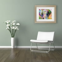 Zaštitni znak likovna umjetnost 'slon 2' Matted uokvirena umjetnost Richarda Wallicha