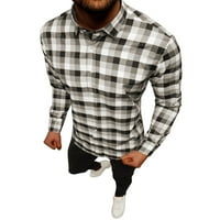 Košulje za muškarce dugi rukavi jesenski zima povremene karirane tiskane košulje modne gornje bluze majice
