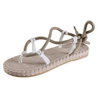 Aoujea Ljetne sandale Žene Ljetne ženske cipele sandale s ravnim potpeticama ležerne rimske ženske sandale Ortopedske