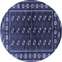 Tvrtka alt pere u stroju tradicionalne unutarnje Prostirke okruglog oblika u perzijskoj plavoj boji, promjera