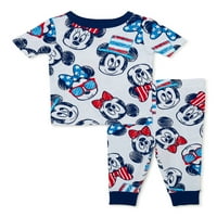 Komplet za pidžamu za malu djecu s Mikijem i Minnie, 2 komada, veličine 12m-5T