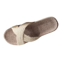 Sandale žene odjevene ljetne zatvorene prozračne parove kućne posteljine pletene u ljetne cipele za žene bež veličine