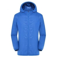 Plus size jakne za žene bez kapuljače, Casual jakne u nebesko plavoj boji, veličina; $