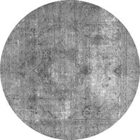 Tradicionalni perzijski tepisi za sobe okruglog oblika u sivoj boji, 3' Okrugli