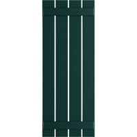 Ekena Millwork 23 W 77 H TRUE FIT PVC četiri ploče razmaknute ploče-n-batten kapke, termalno zeleno