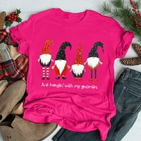 Ljetni poklon modne ženske cipele s božićnim printom, široke majice kratkih rukava, bluze, vrhovi, sjajni pokloni