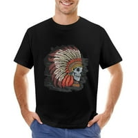 Majica s lubanjom Indijanca Apača, majica indijanskog poglavice, Muška u zapadnom stilu