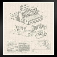 Dizajn kamere za trenutni ispis službena shema patenta fotografija fotografija crtež skica umjetnički poster uokviren