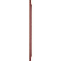 Ekena Millwork 15 W 79 H TRUE FIT PVC Horizontalni sloj uokviren modernim stilom Fiksni nosač, paprika crvena