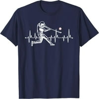 Baseball Heartbeat - smiješna majica za bejzbol