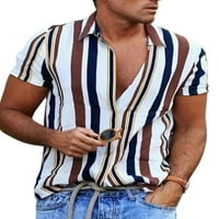 Muška majica s reverom s gornjim dijelom čamca Majica na kopčanje majica za odmor bluza uobičajenog kroja od 966