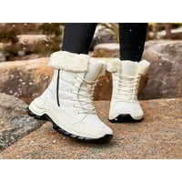 Ženske čizme za snijeg, tople čizme s krznom od maka, čizme za snijeg s plišanom podstavom, planinarske Casual