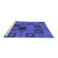Tvrtka A. M. strojno pere četvrtaste perzijske plave boemske prostirke za unutarnje prostore, kvadrat 3'