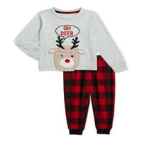 Identične obiteljske božićne pidžame za dječake i djevojčice 2-dijelni set Pidžame