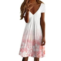 Ženska haljina na rasprodaji ženska sundress ležerna ljetna haljina s cvjetnim izrezom u obliku slova u, kratkih