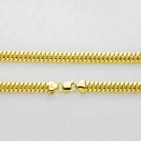 Kubanski Lanac, ogrlica od srebra od žutog zlata 375 24