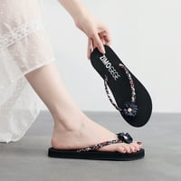 Ženske sandale, ženske modne boemske cipele za plažu s ljetnim bojama, tamnoplava veličina 8