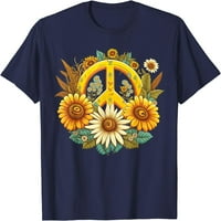 Stablo hipi tratinčica znak mira Retro cvijet suncokreta majica za ljubavnike